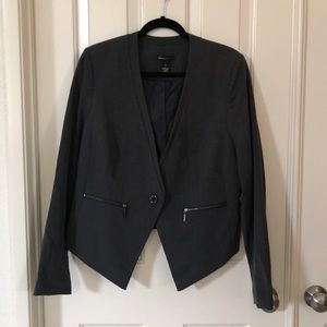 Dark Gray Single Button Blazer